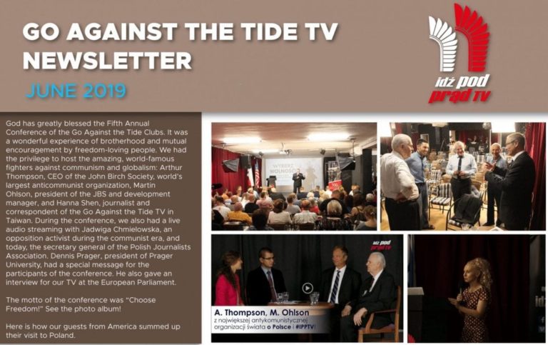 GO AGAINST THE TIDE TV NEWSLETTER – JUNE 2019
