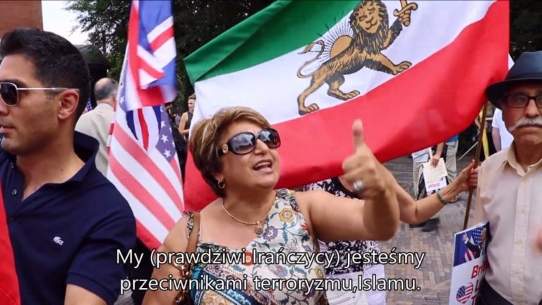 Iranians ask Poles not to support the Islamic government of Iran. „Trump understands us!”