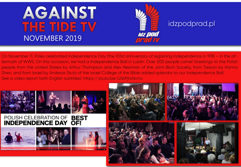 AGAINST THE TIDE TV NEWSLETTER – NOVEMBER 2019