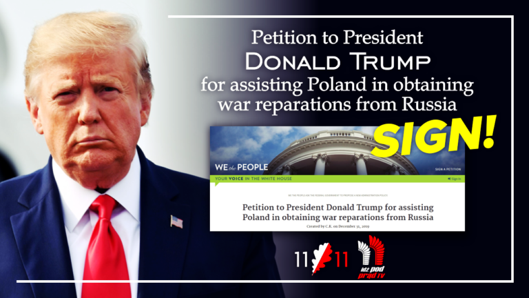 Petition to D. Trump for helping Poland get reparations from Russia