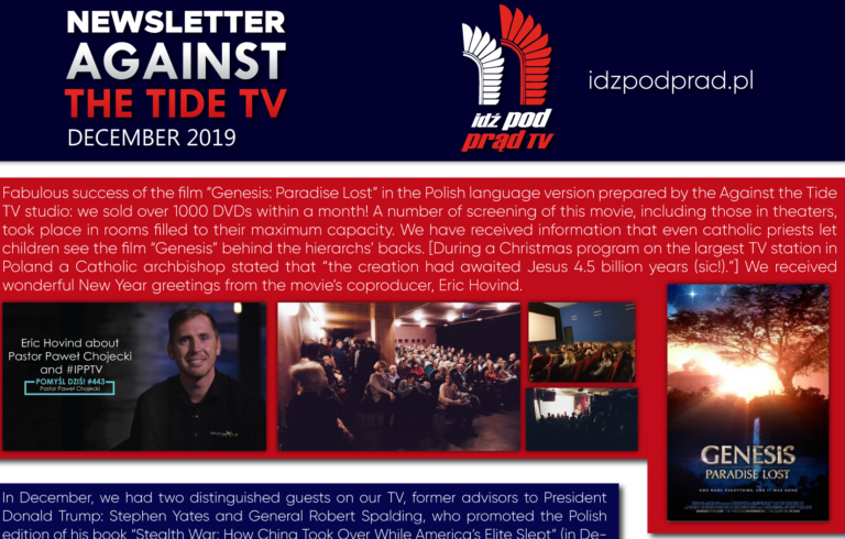 AGAINST THE TIDE TV NEWSLETTER – DECEMBER 2019