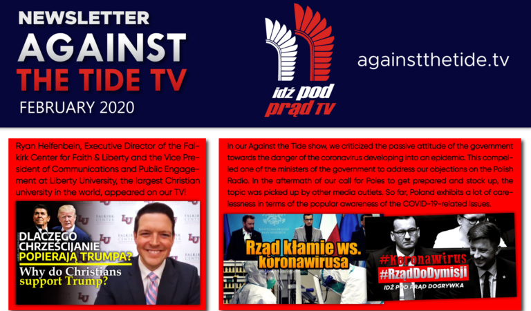 AGAINST THE TIDE TV NEWSLETTER – FEBRUARY 2020