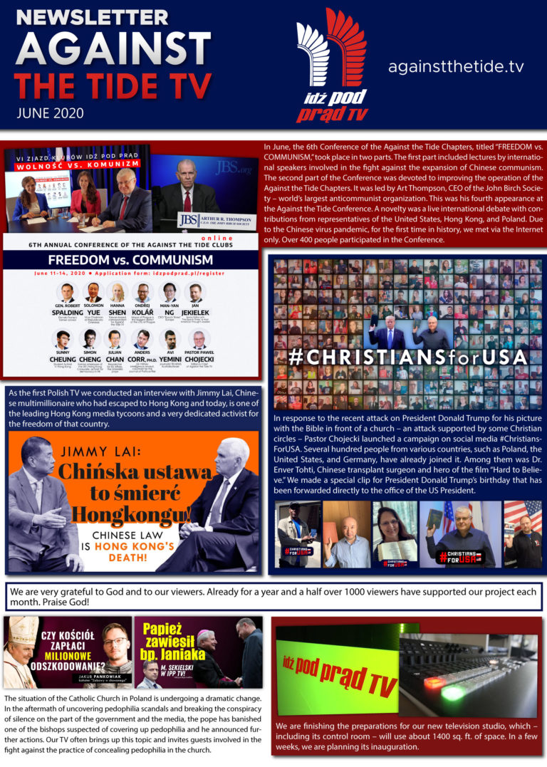 AGAINST THE TIDE TV NEWSLETTER – JUNE 2020